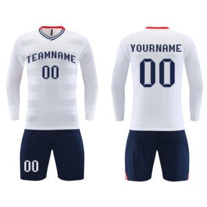 Personalized long sleeve sports soccer uniforms